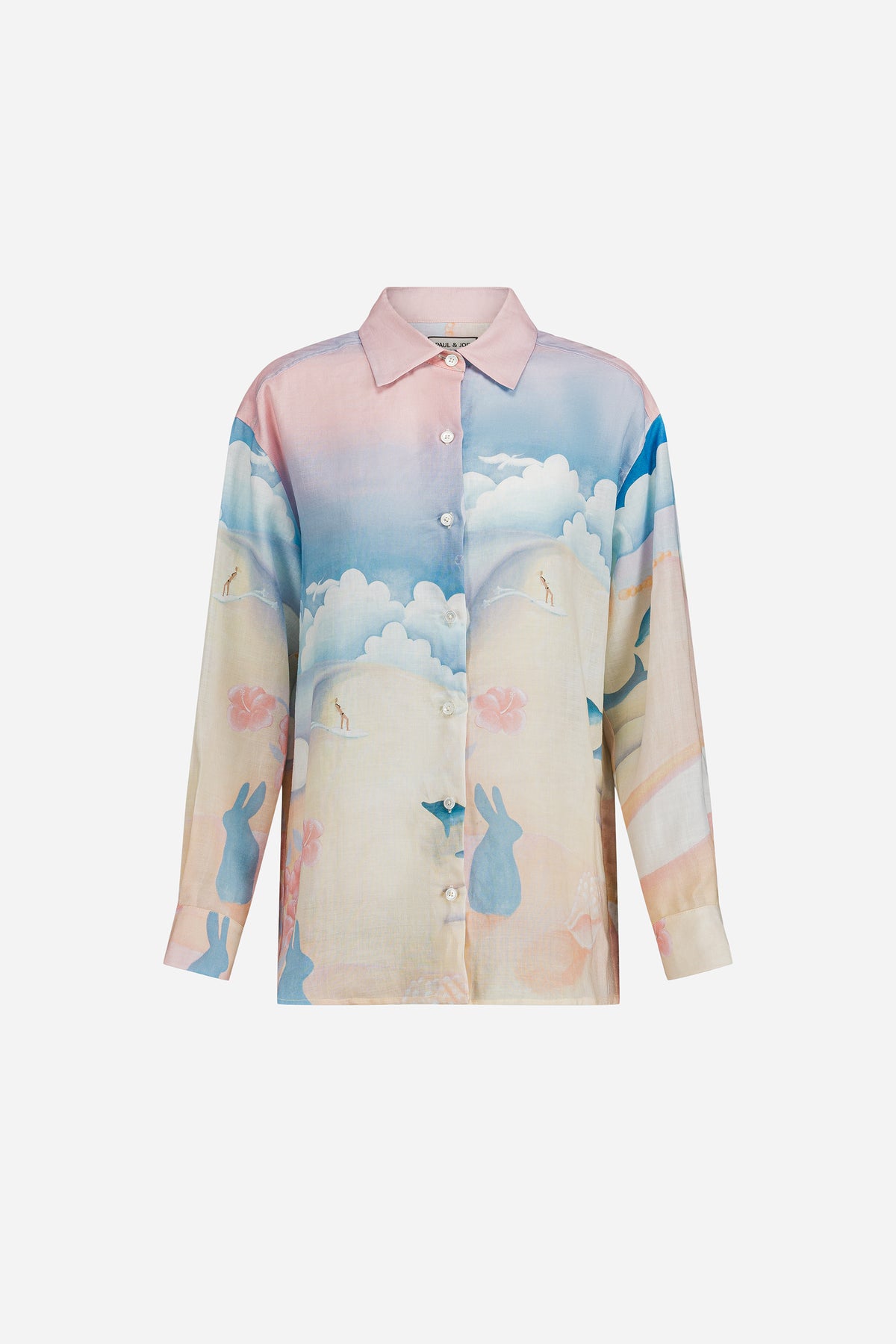 Paul & Joe Dune chemise ramie imprimée Dune