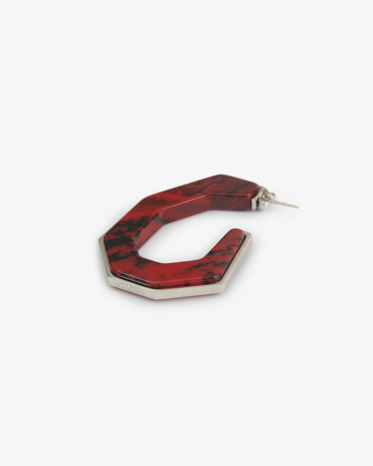 Isabel Marant Bijoux Liu boucles d'oreilles rouge-argenté résine