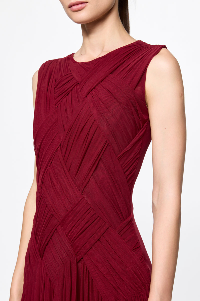 ATU Body Couture Emotional Dress robe longue bordeaux tulle