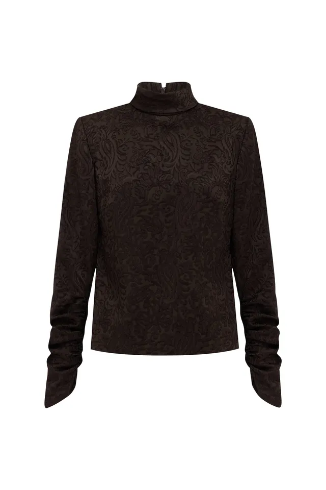Alemais Adeline Top haut jacquard col montant