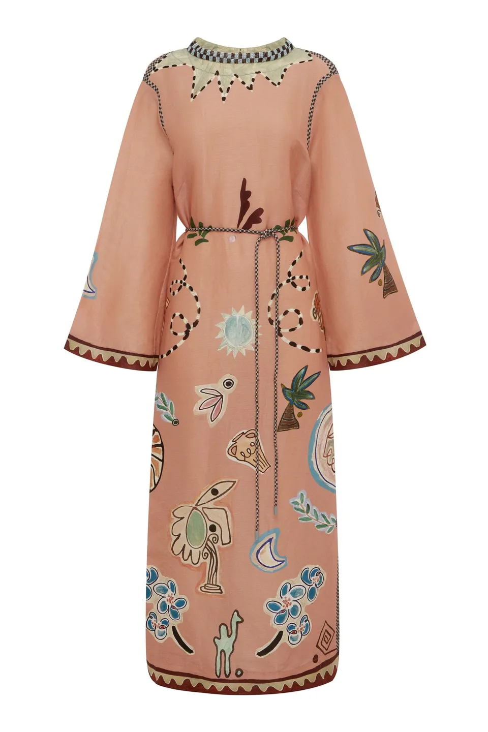 Alemäis Laurence robe midi lin soie imprimée