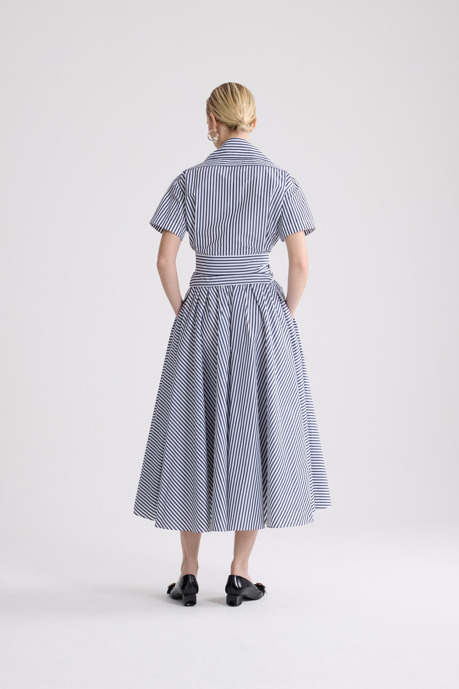Patou P26BL058 chemise nouée Offshore Stripes rayée