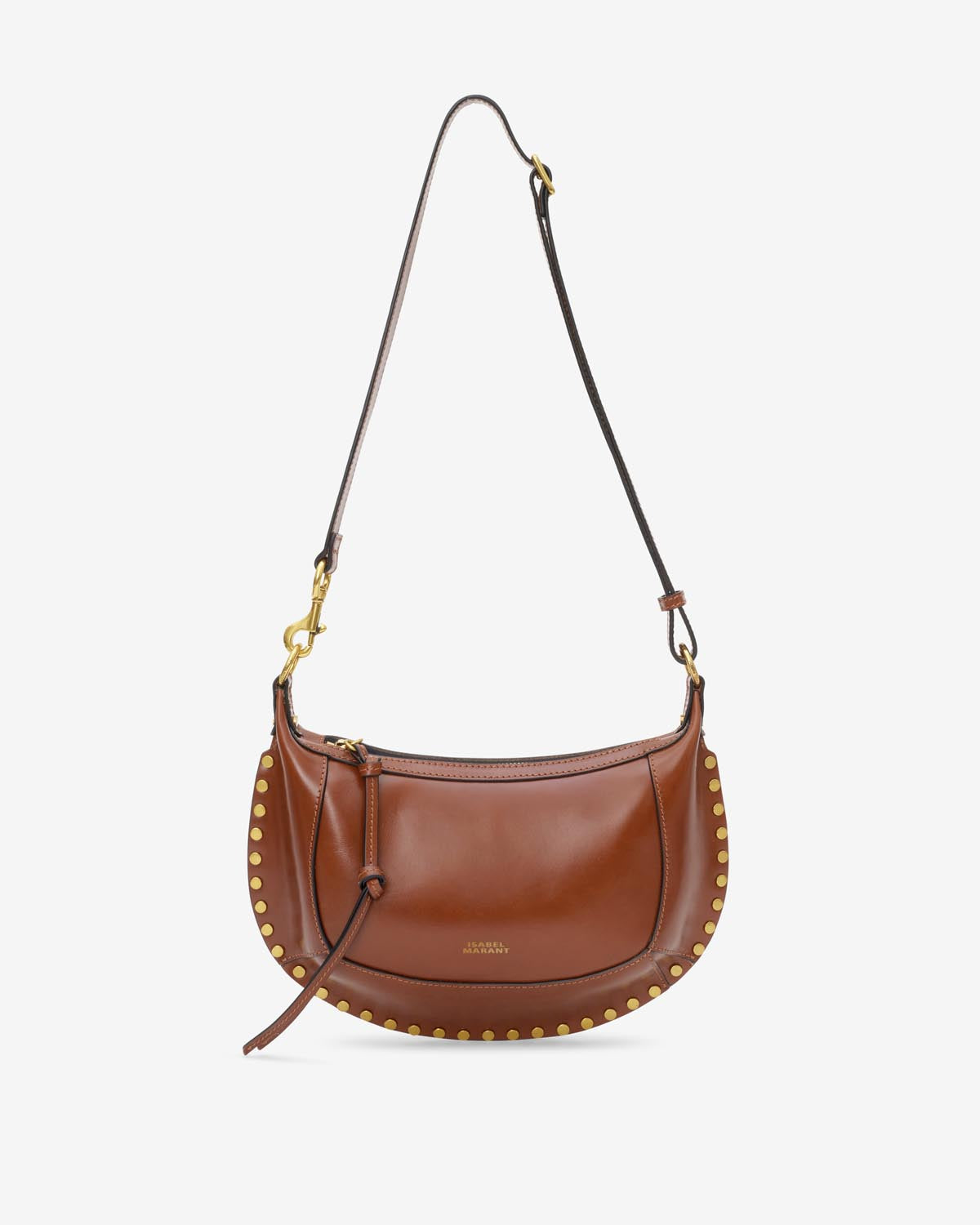 Isabel Marant Oskan Moon sac cuir cognac clouté