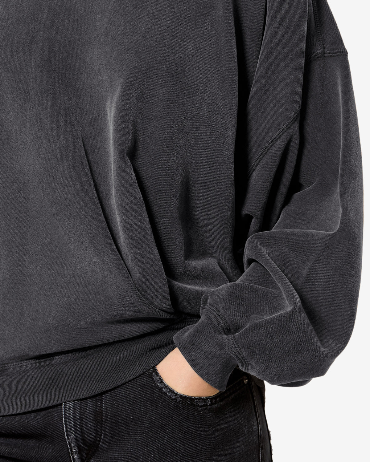 Isabel Marant Sauria sweat noir délavé coton