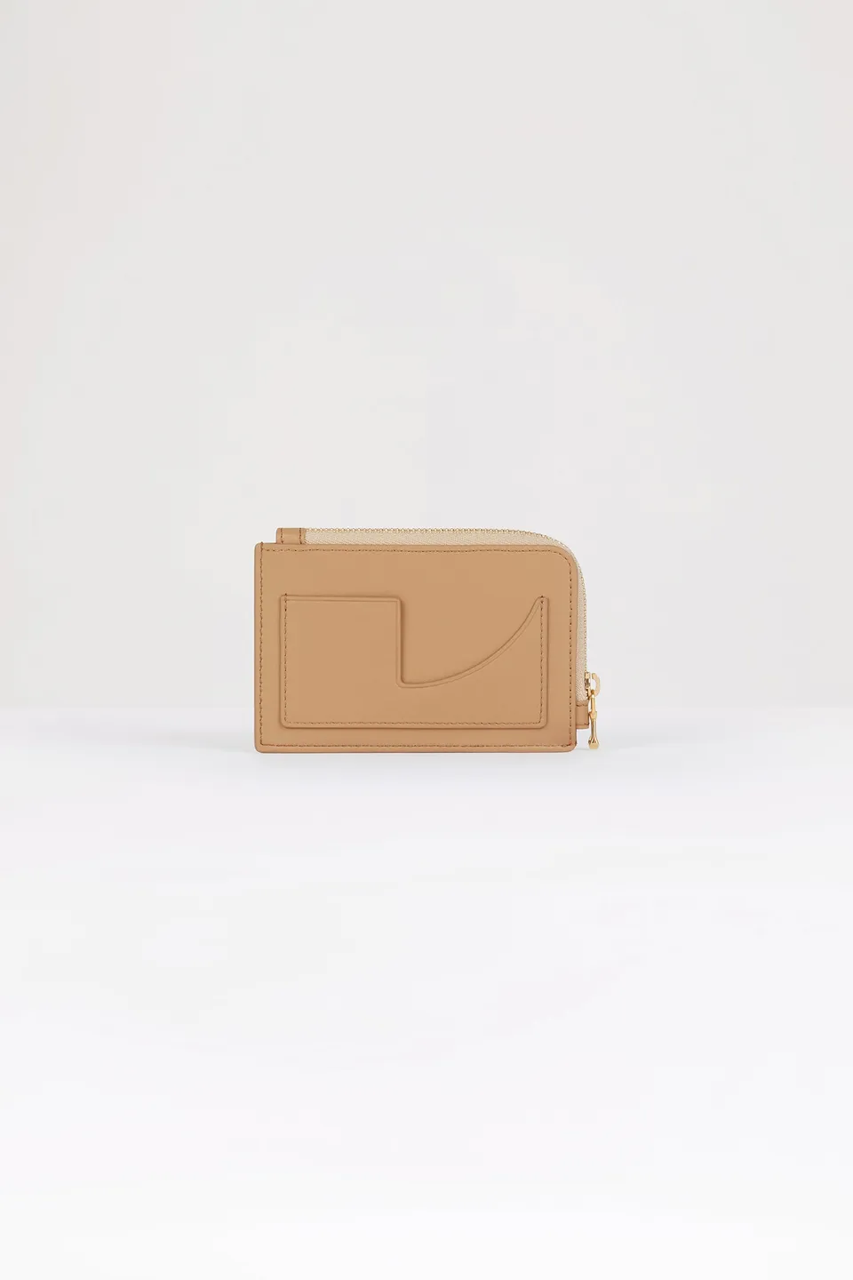 Patou SL005 porte-cartes cuir beige zippé TU