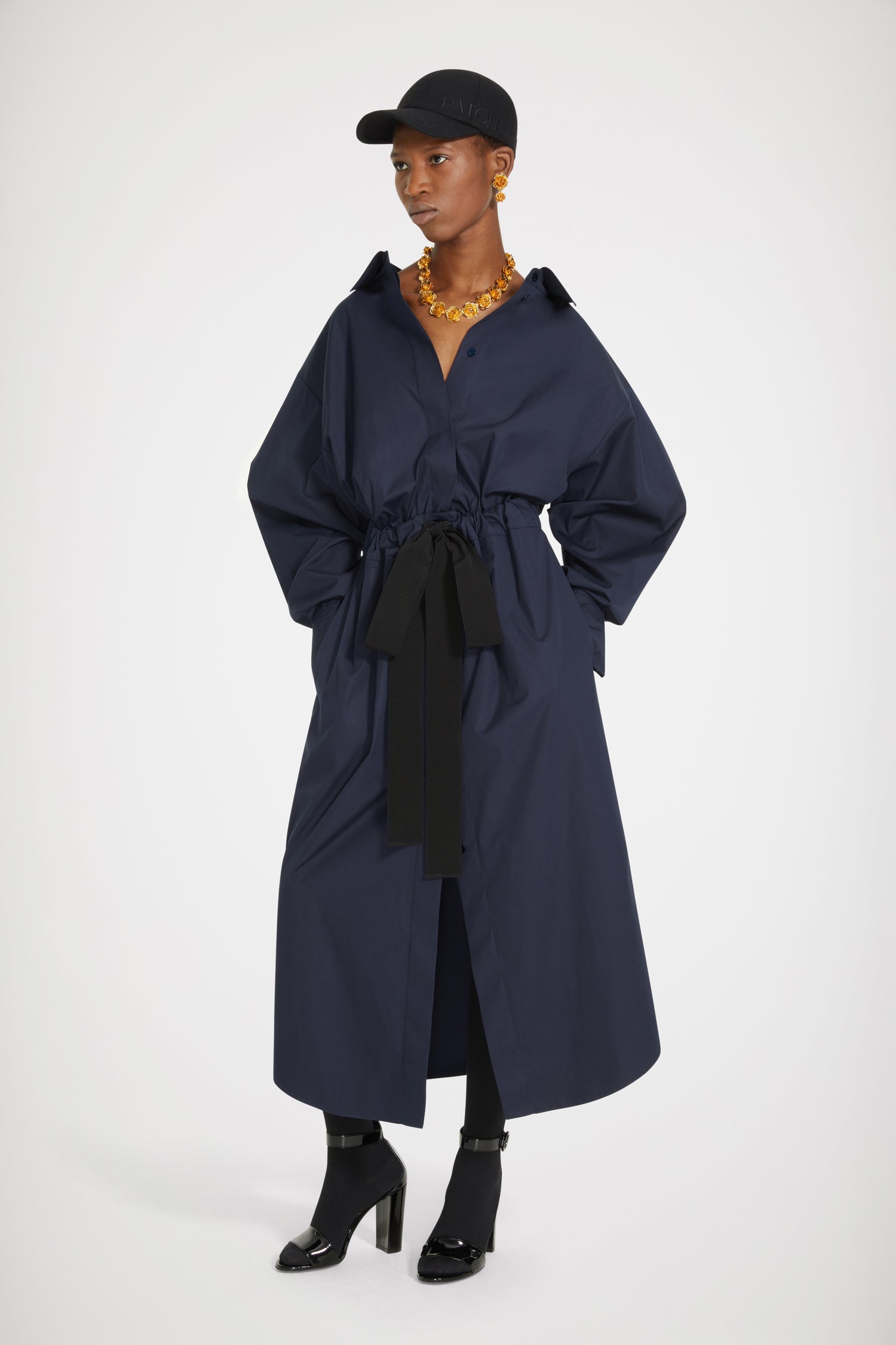 Patou H22DR0970017696P robe longue coton bio Parisian Night