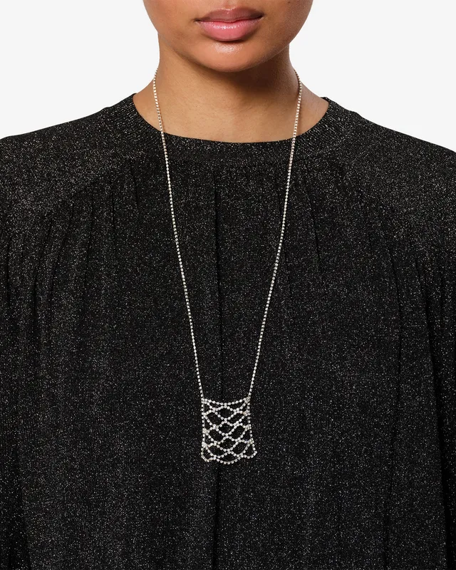Isabel Marant Bijoux Sautoir Thalia collier argenté