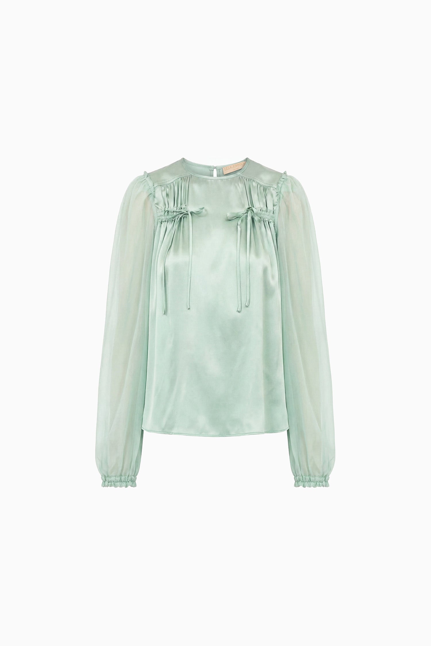 Ulla Johnson Odette PF260211 blouse soie Celadon manches longues