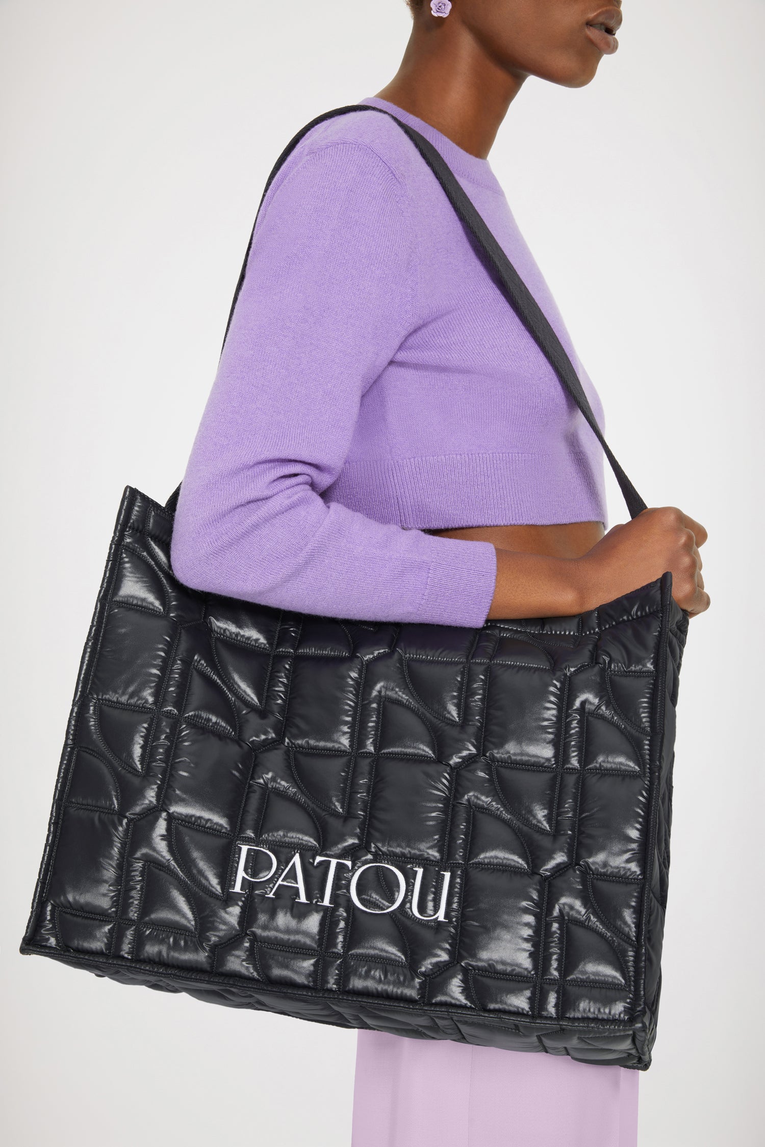 Patou Bags H22AC024 tote noir matelassé polyamide TU