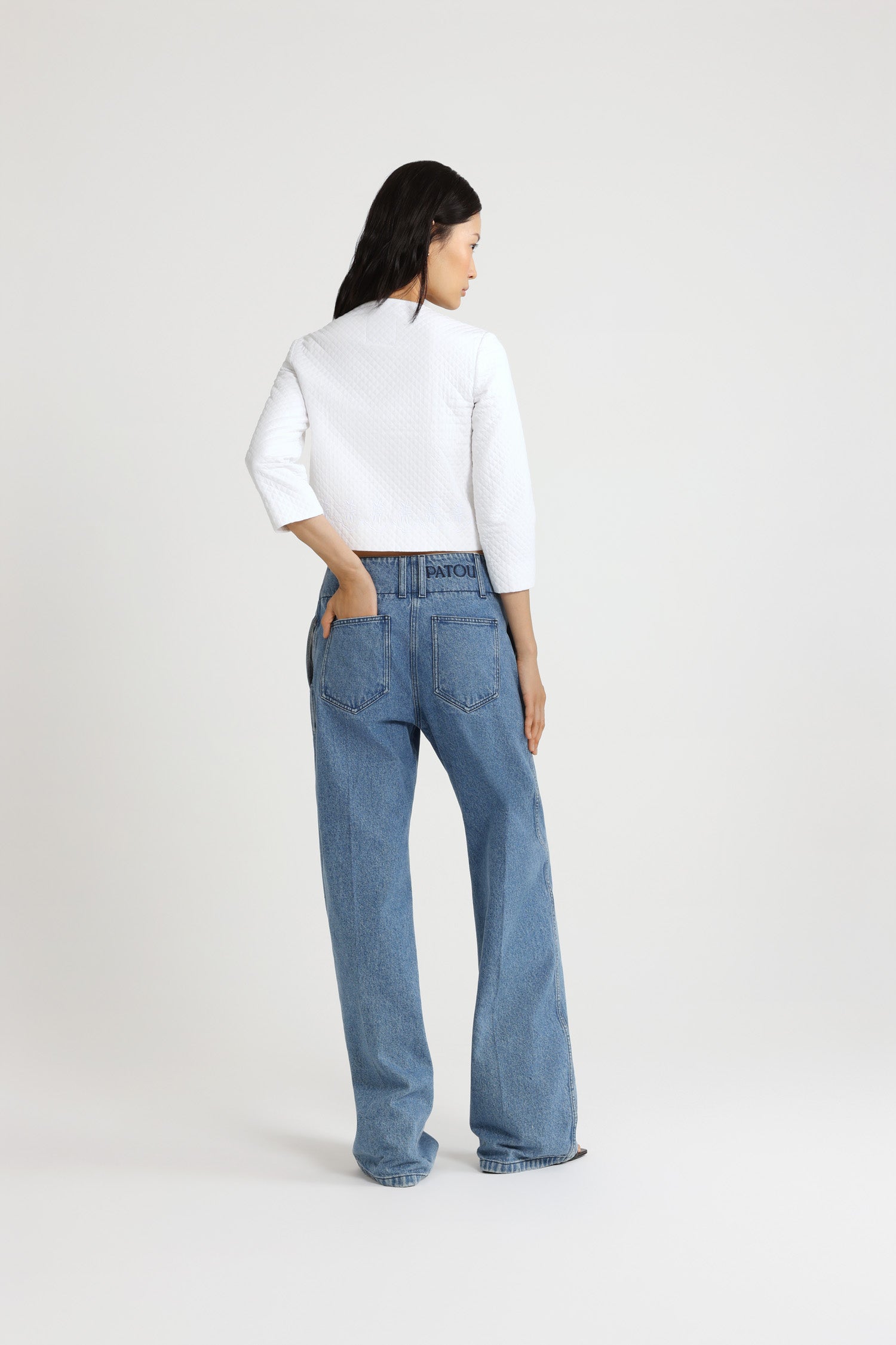 Patou TR044 pantalon jean denim bleu heritage femme