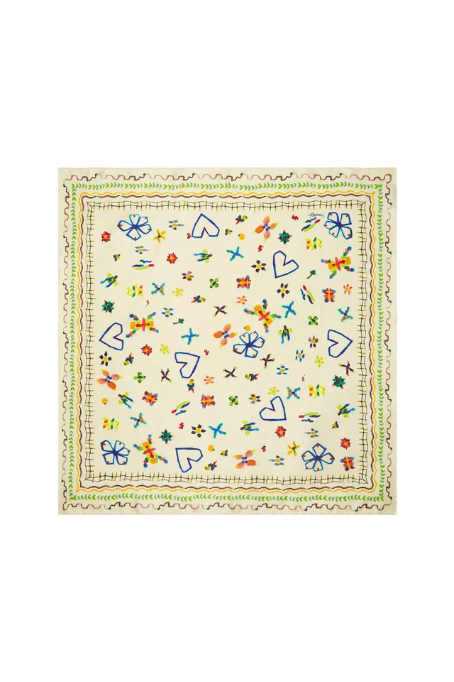 Alemais Sidi Silk Scarf foulard soie OS imprimé