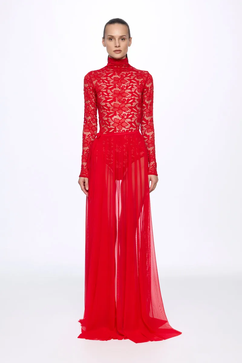ATU Body Couture Two-Piece Ensemble body jupe rouge taille S