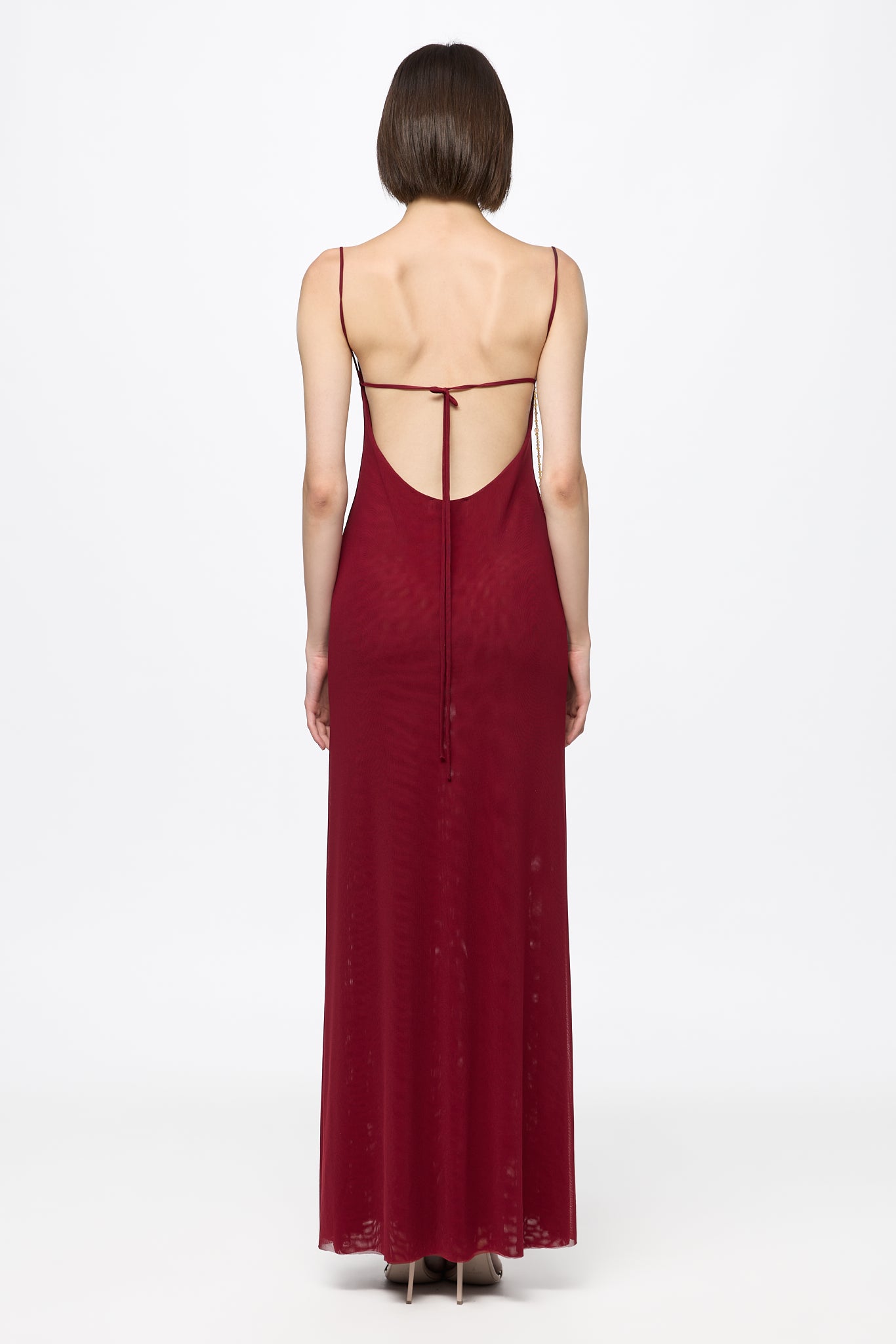 ATU Body Couture Tulle Slip Dress robe tulle cristaux dorés