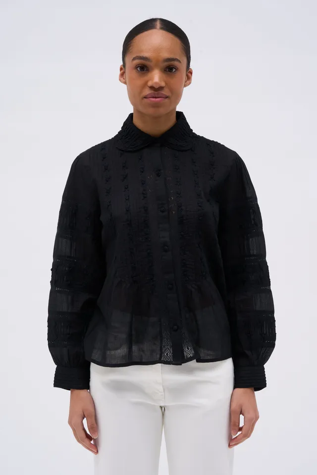 Paul & Joe Royan blouse mousseline coton noire