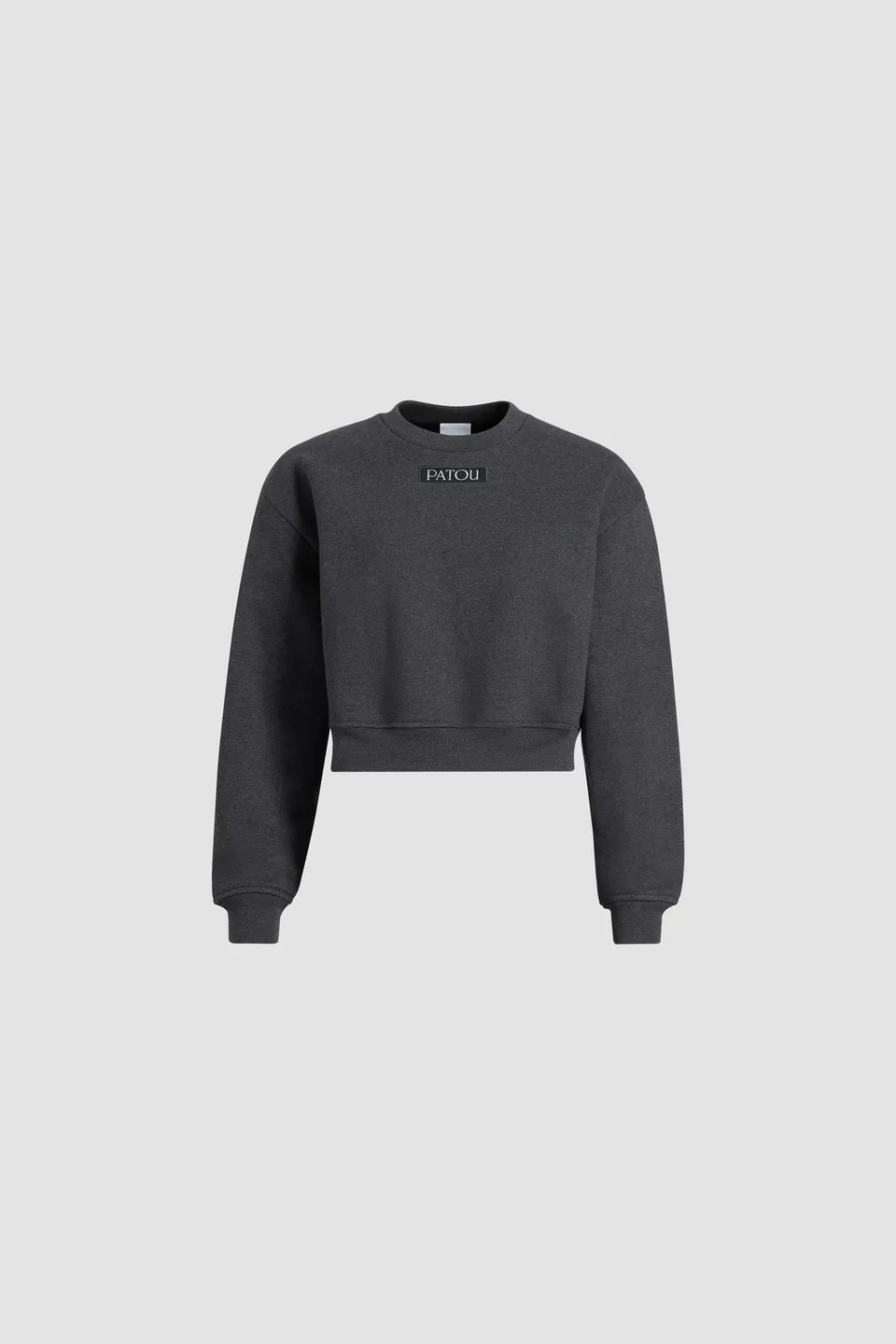 Patou H25JE200 sweat molleton coton bio gris Mercury