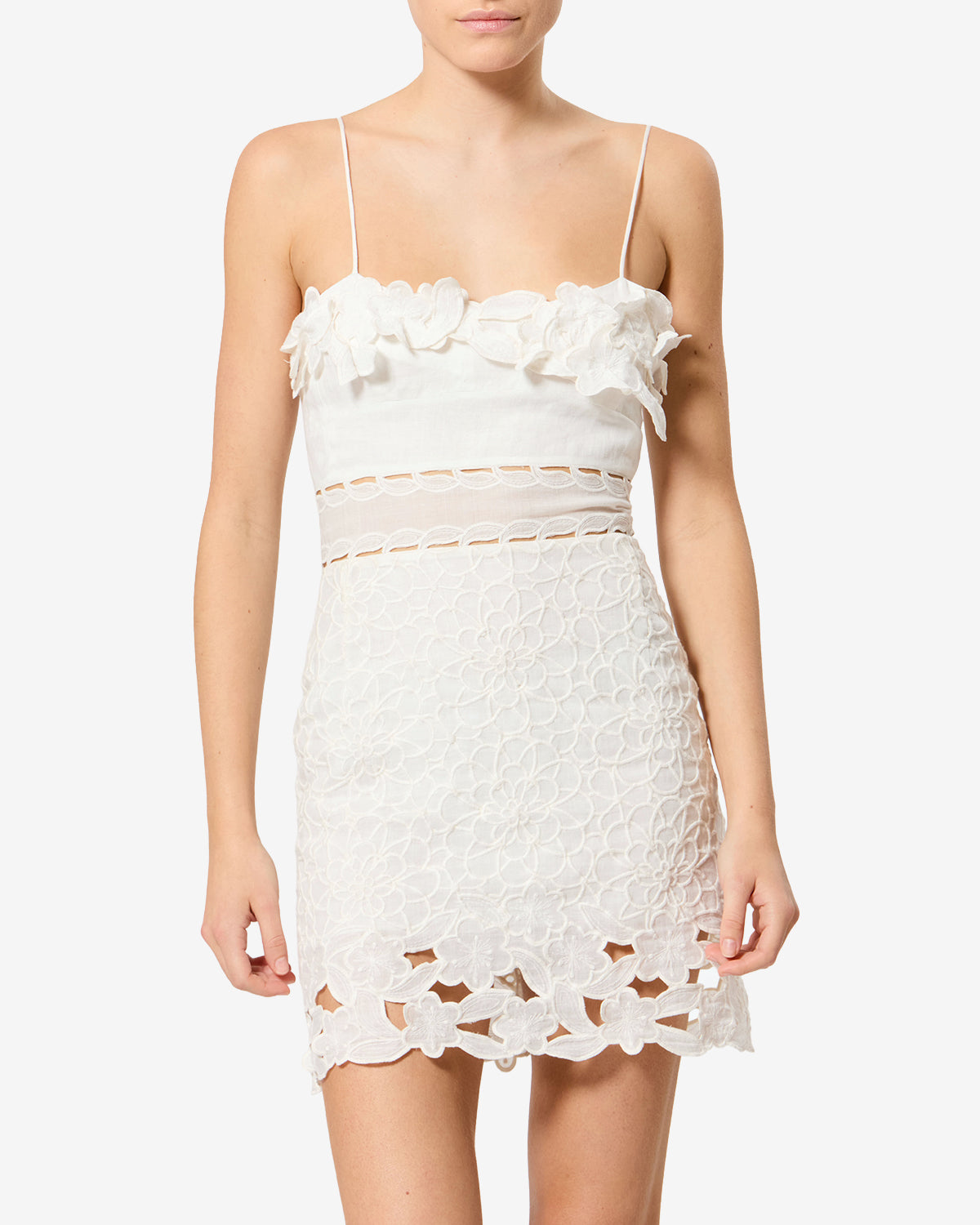 Isabel Marant Reola robe blanche brodée taille 34-44