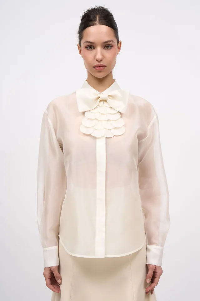 Paul & Joe Judith chemise organza soie transparente