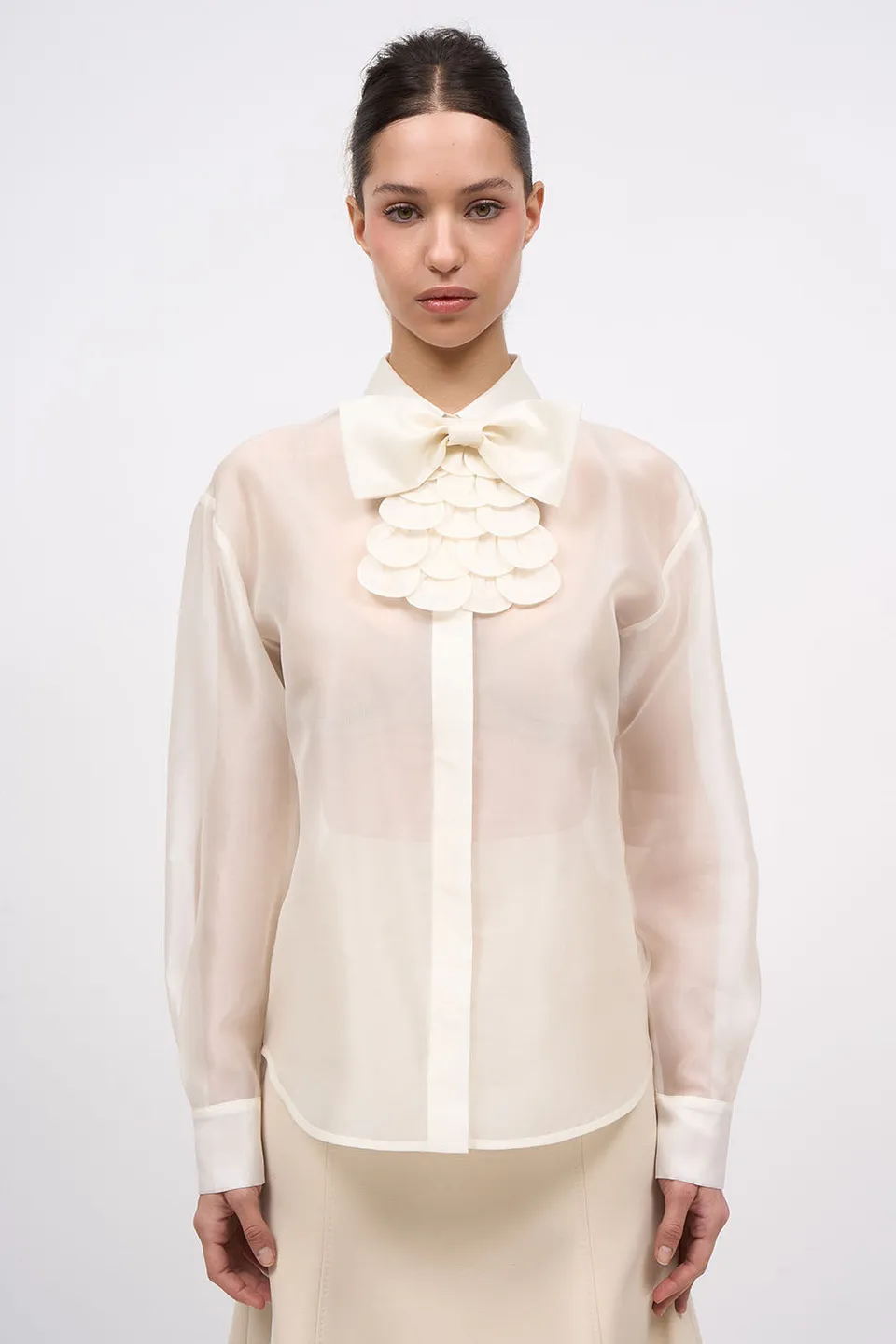 Paul & Joe Judith chemise organza soie transparente
