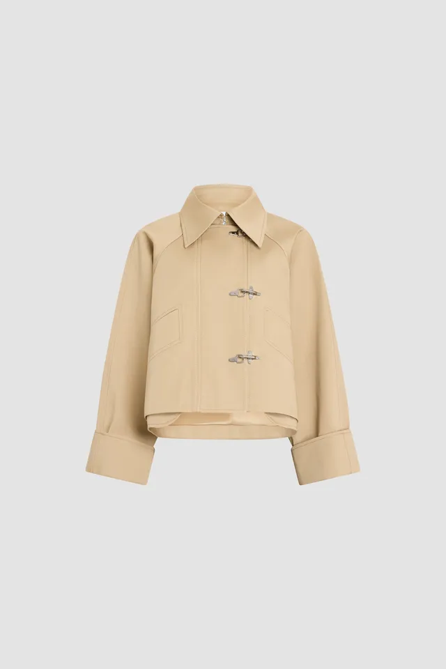 Patou Parka Courte Oversize Coton Sable
