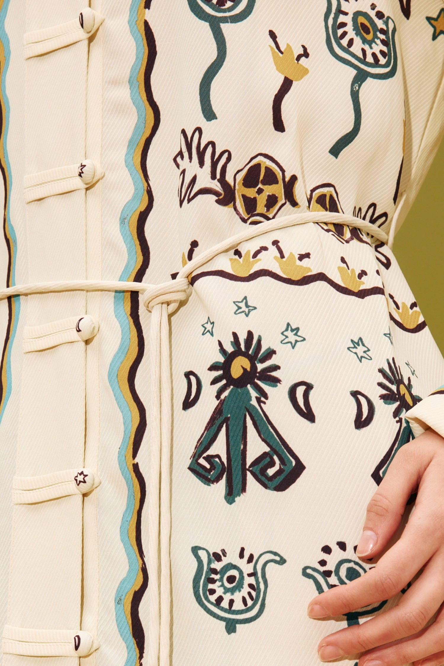 Alemäis Sun Dancer Shirtdress robe midi viscose imprimé
