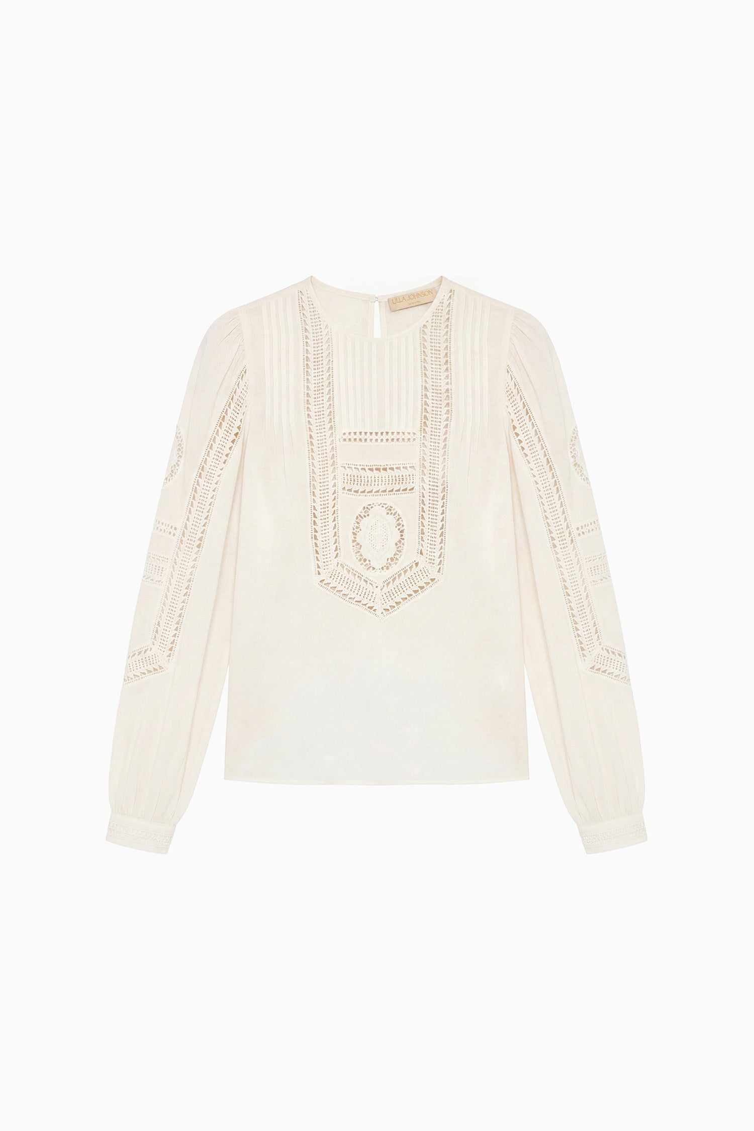Ulla Johnson Marlowe top coton blanc Pristine manches longues