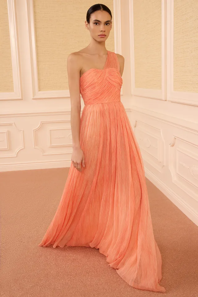 Ulla Johnson Aureline robe soie une épaule Azalea