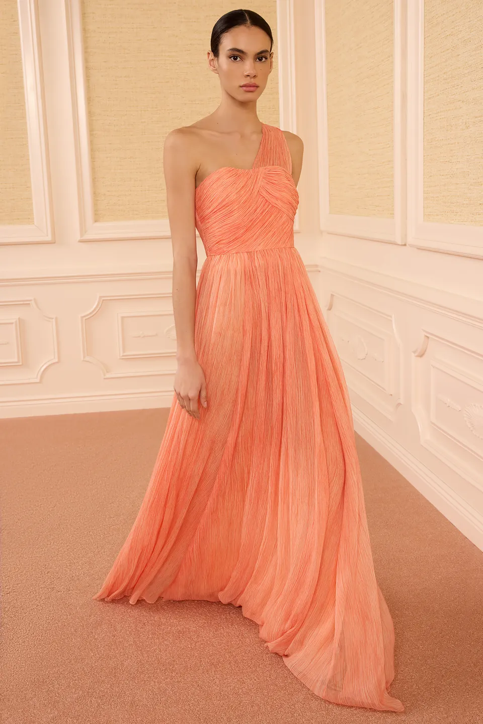 Ulla Johnson Aureline robe soie une épaule Azalea
