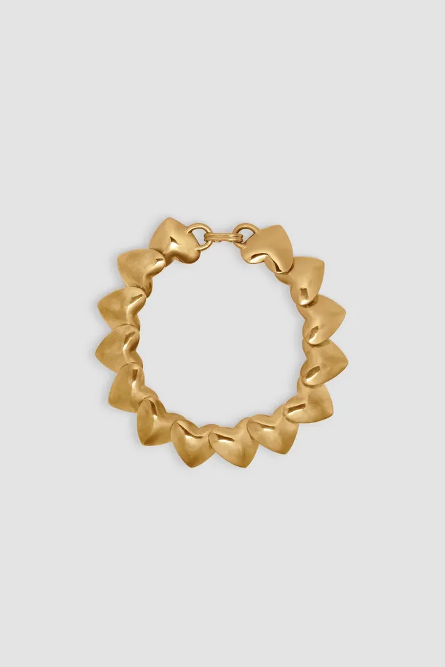 Patou JW146 collier doré coeurs laiton plaqué or TU