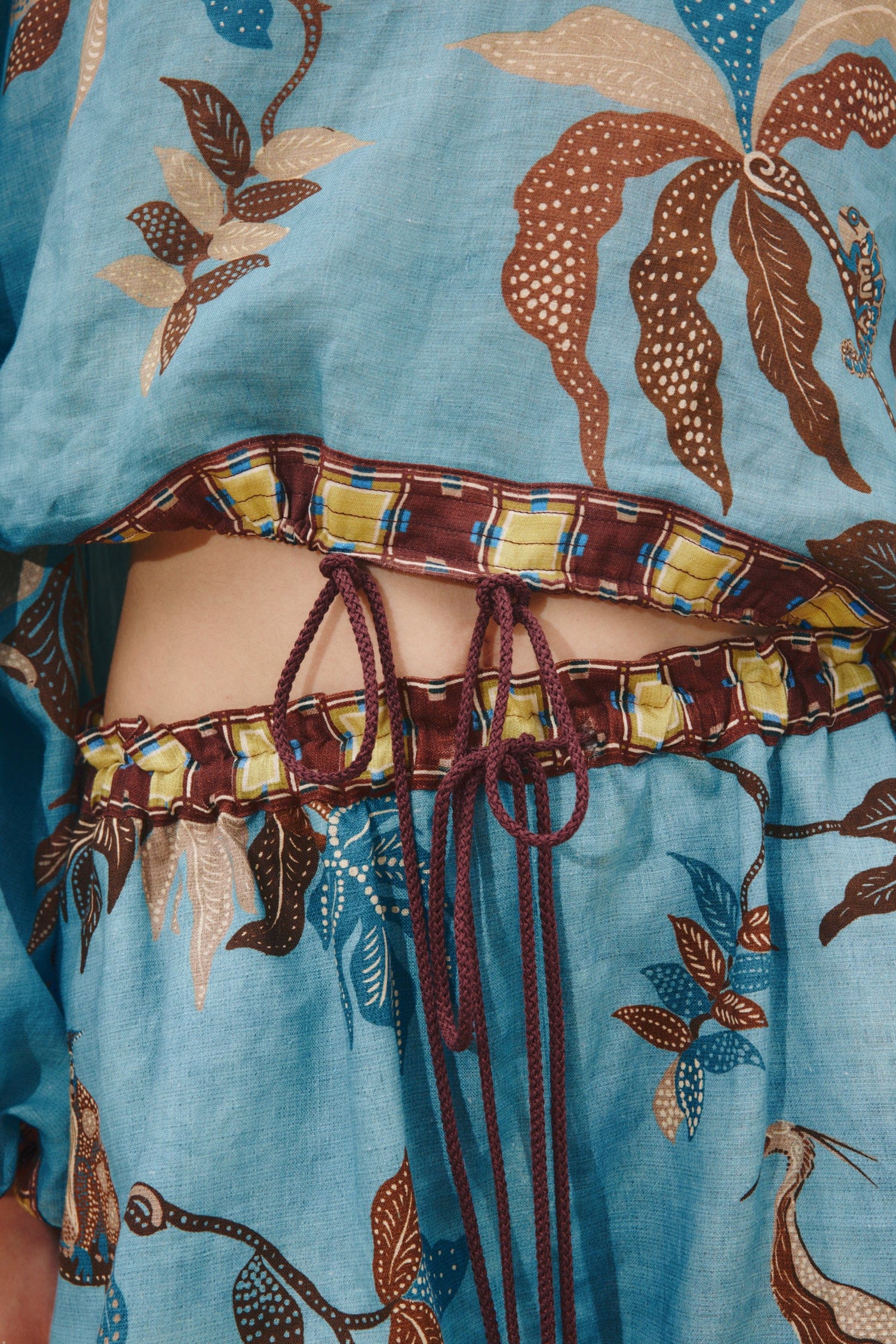 Alemäis Georgie Top blouse courte ramie imprim jungle