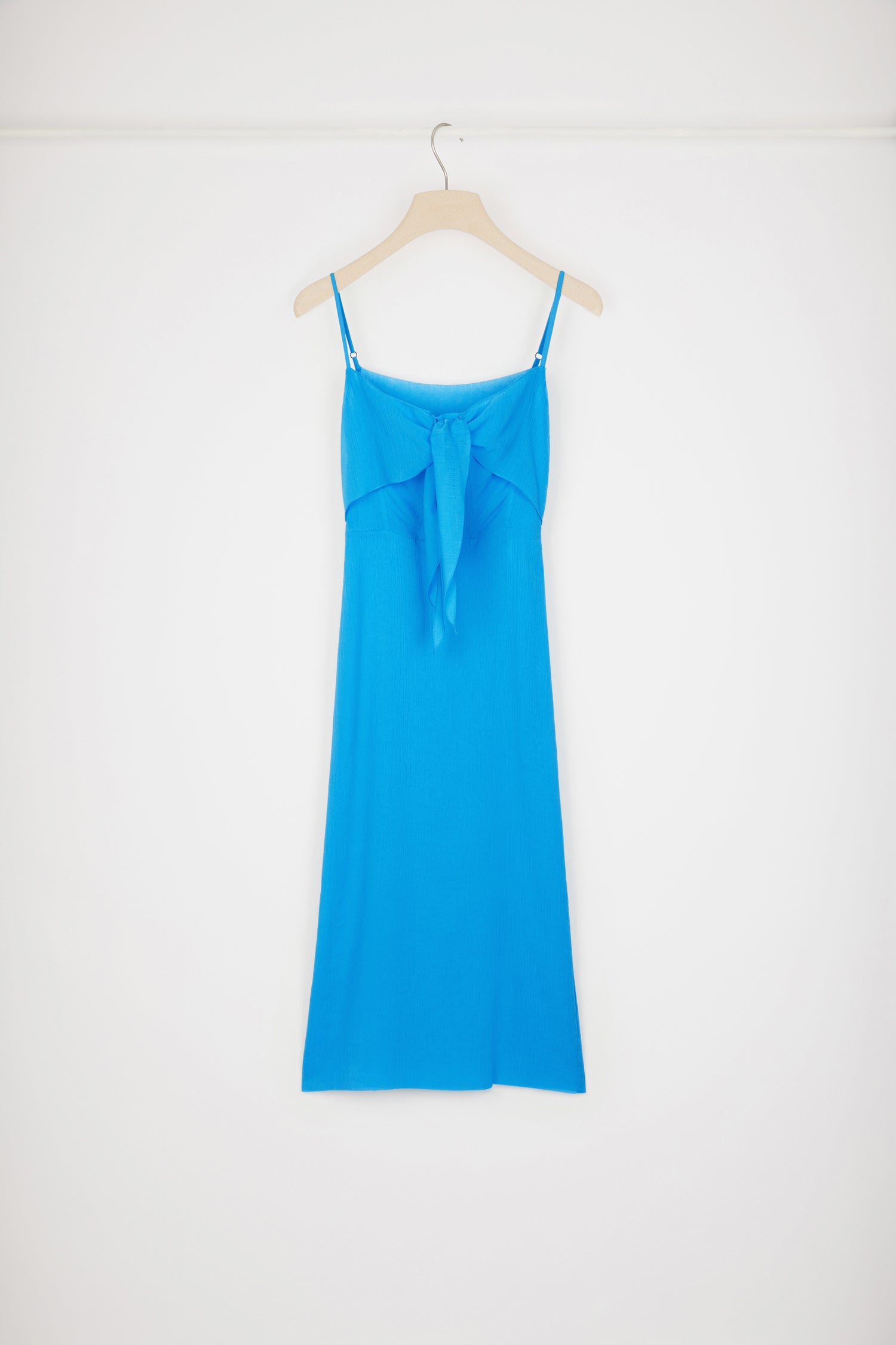 Patou DR1130135628B robe midi coton bio bleu Blue Jewel