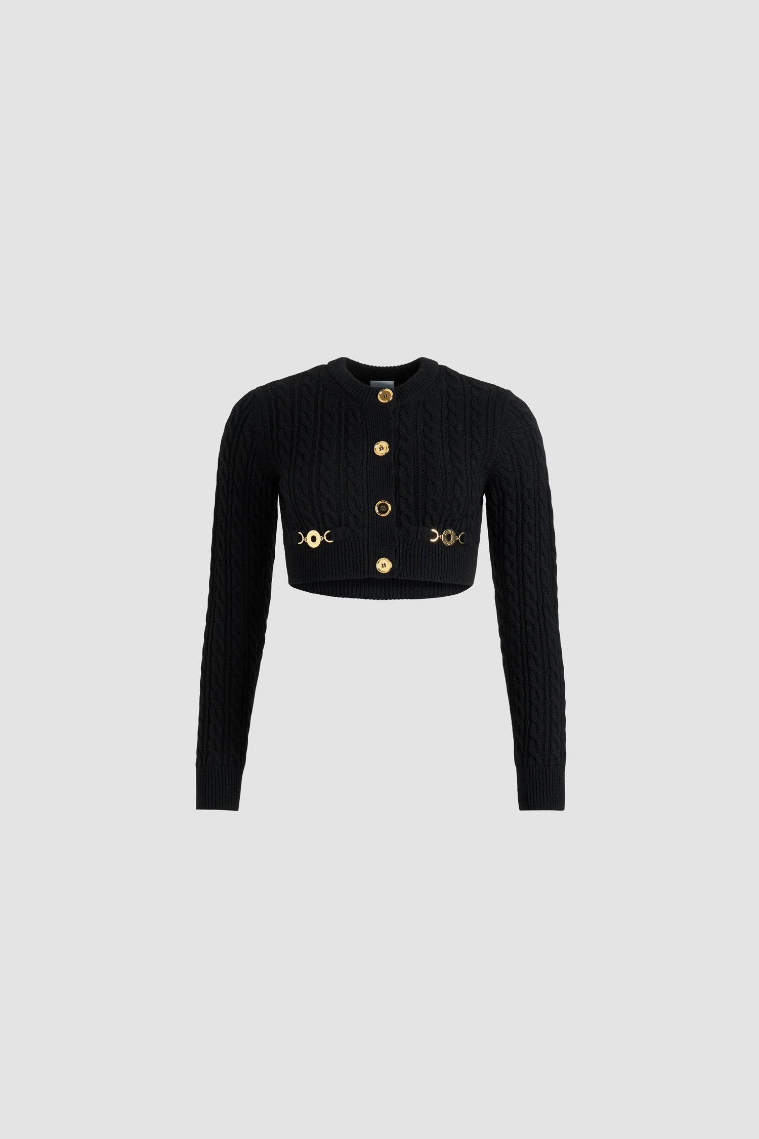 Patou KN2598041999B cardigan torsades noir laine cachemire