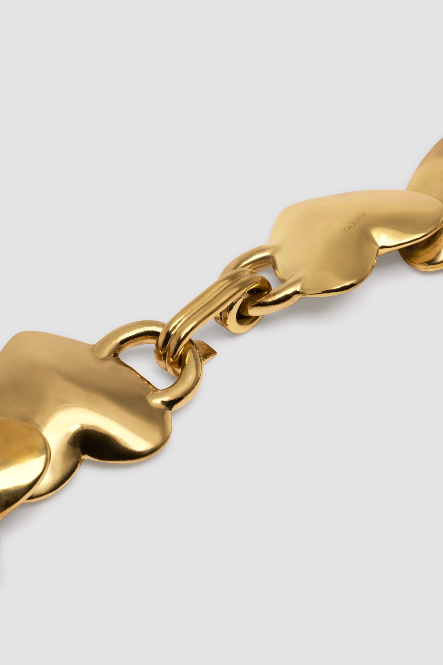 Patou JW146 collier doré coeurs laiton plaqué or TU