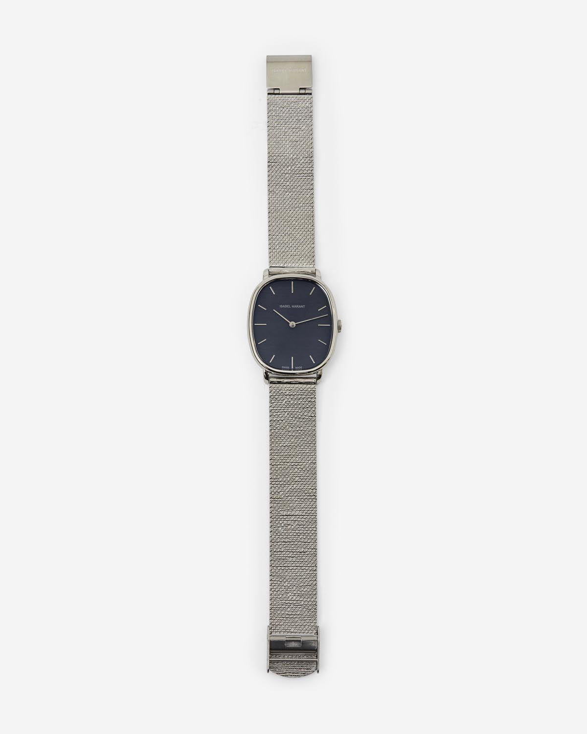 Isabel Marant 28.07 montre anthracite acier et cuir