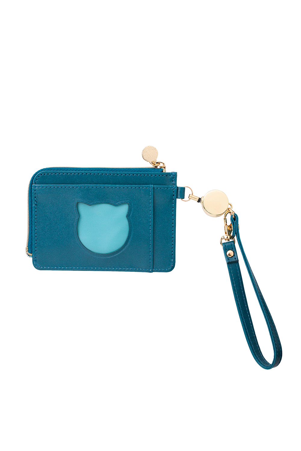 Paul & Joe porte-cartes bleu fleurs Gipsy imitation cuir