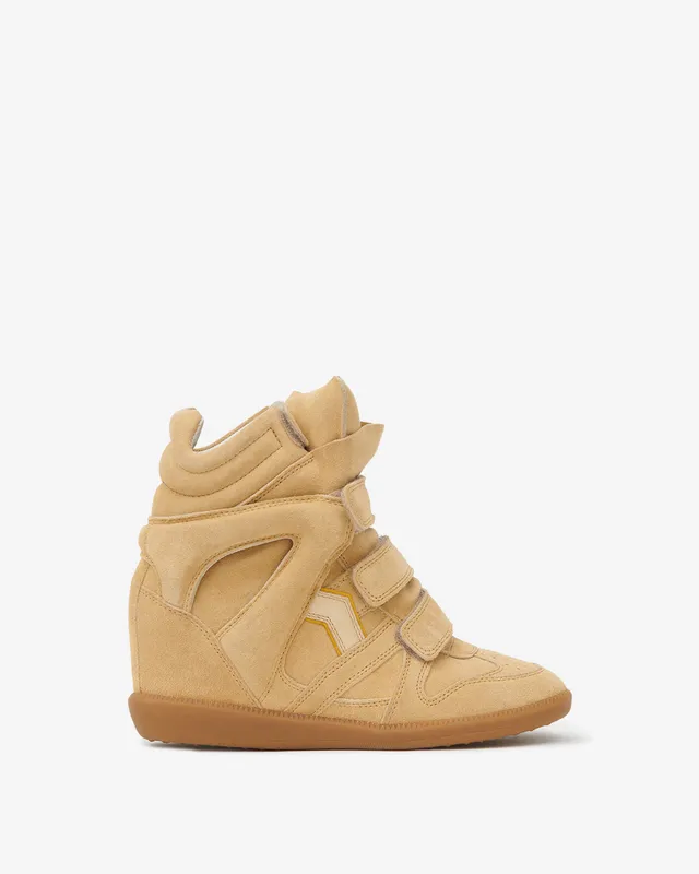 Isabel Marant Bekett baskets compensées beige doré