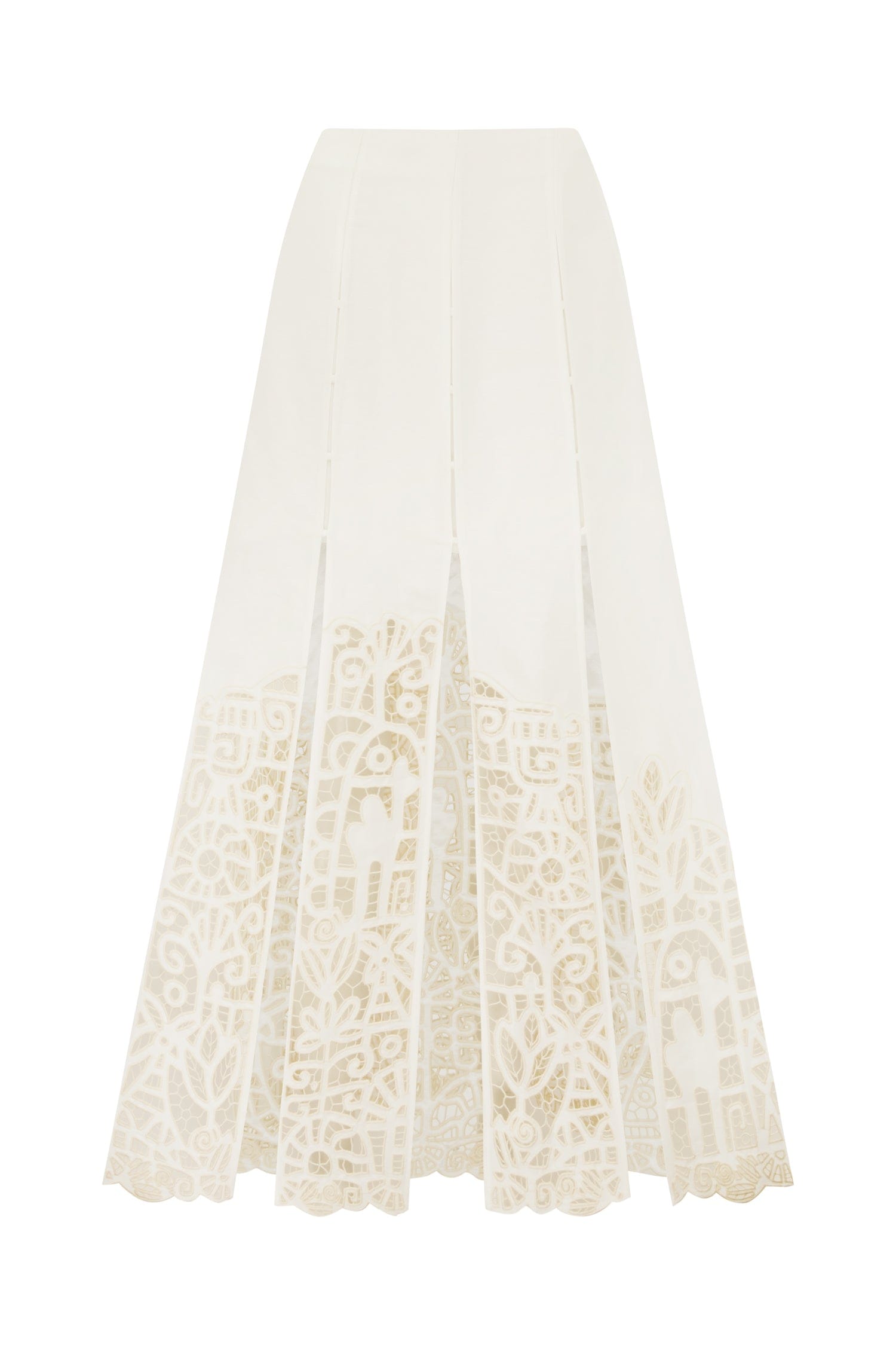 Alemais Rosemary Embroidered Skirt jupe midi brodee