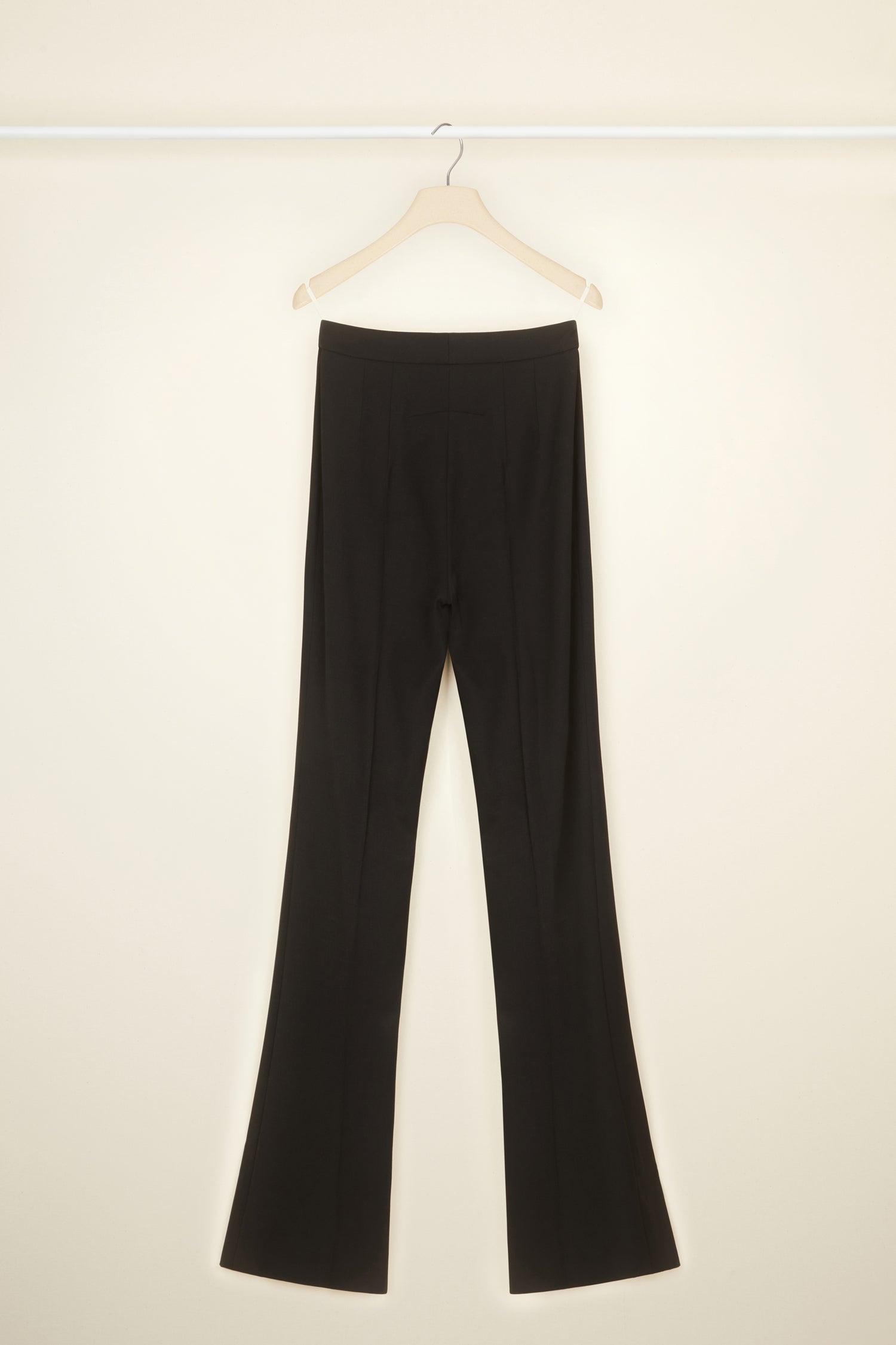 Patou TR019 pantalon laine flare noir slim stretch