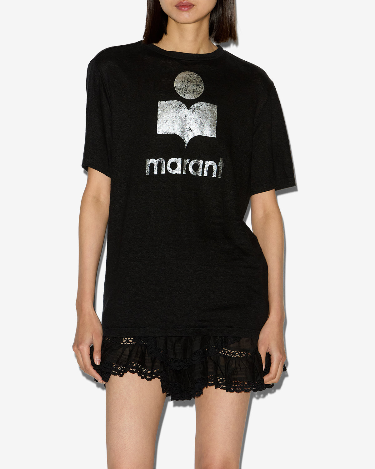 Isabel Marant Zewel t-shirt lin noir logo
