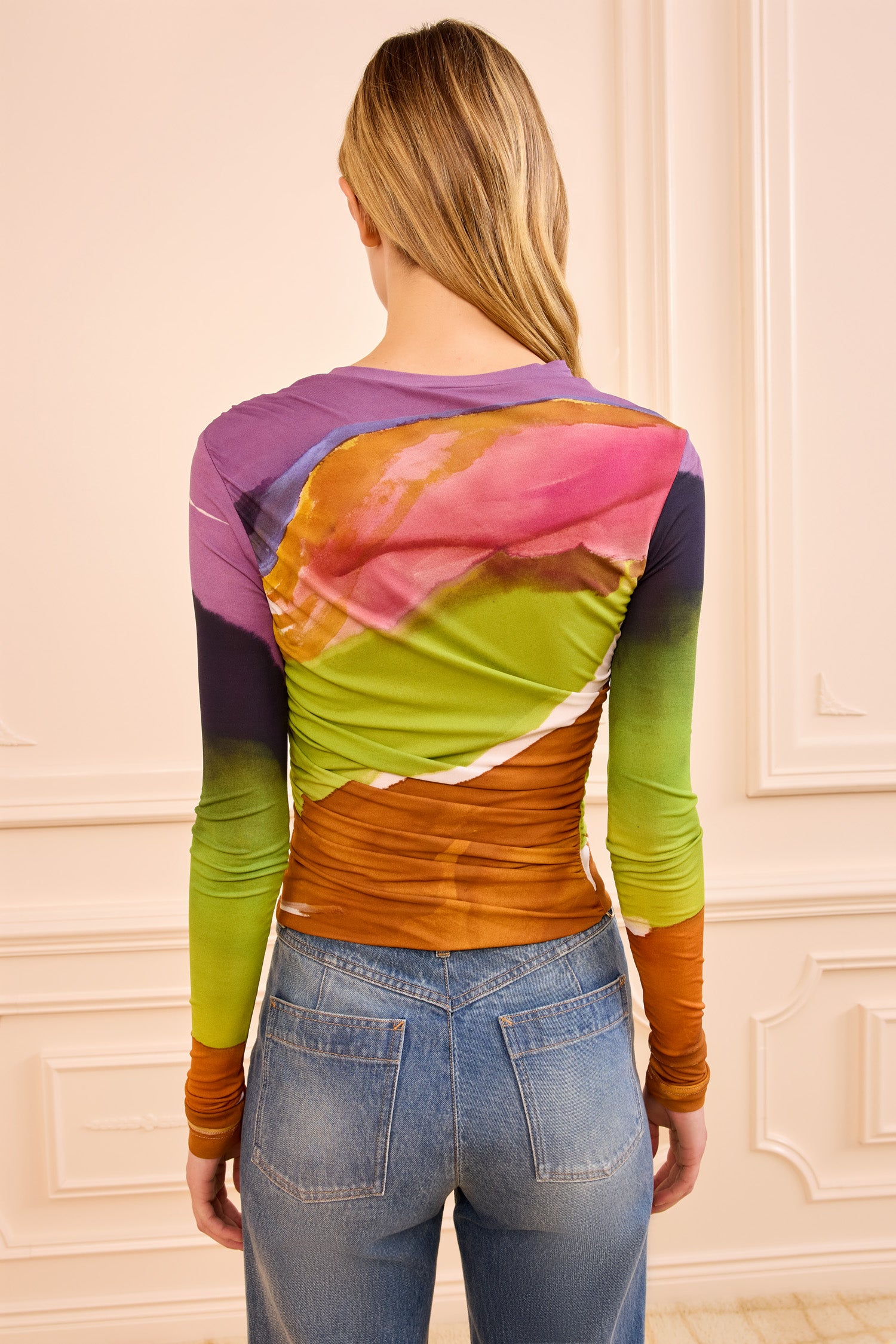 Ulla Johnson Paradis SP260822 top jersey multicolore manches longues