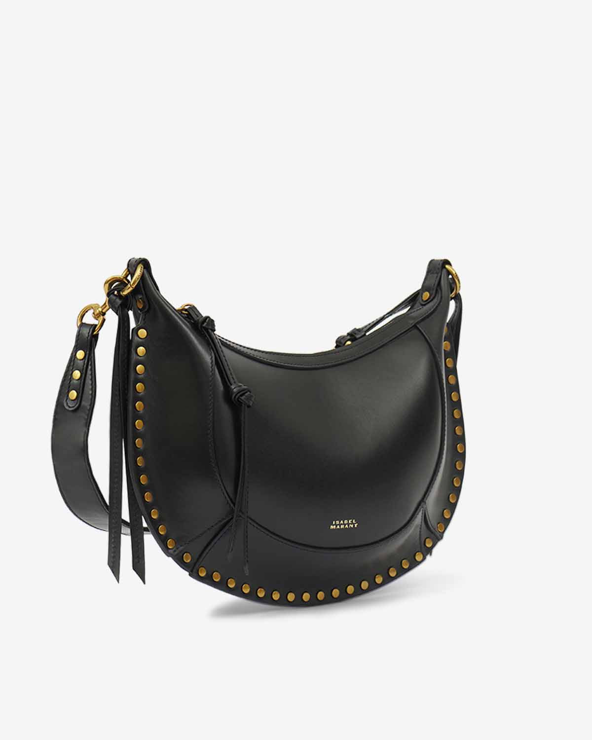 Isabel Marant Naoko sac cuir noir et doré 33 cm