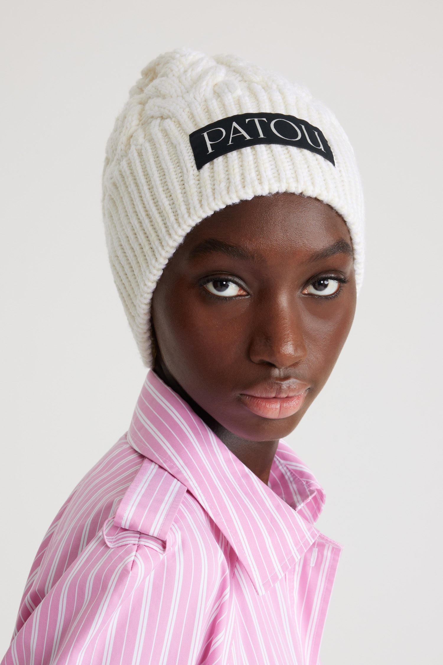 Patou Accessories AC082 bonnet laine blanche TU