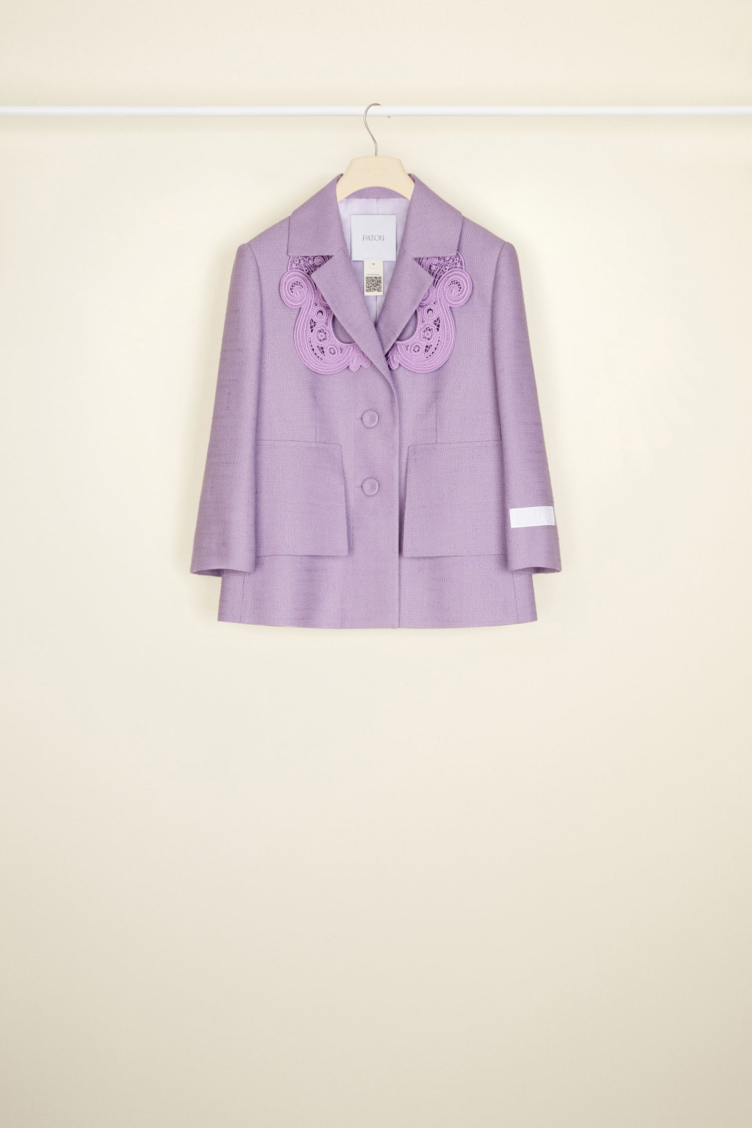 Patou JA018 veste tweed Lavender box guipure