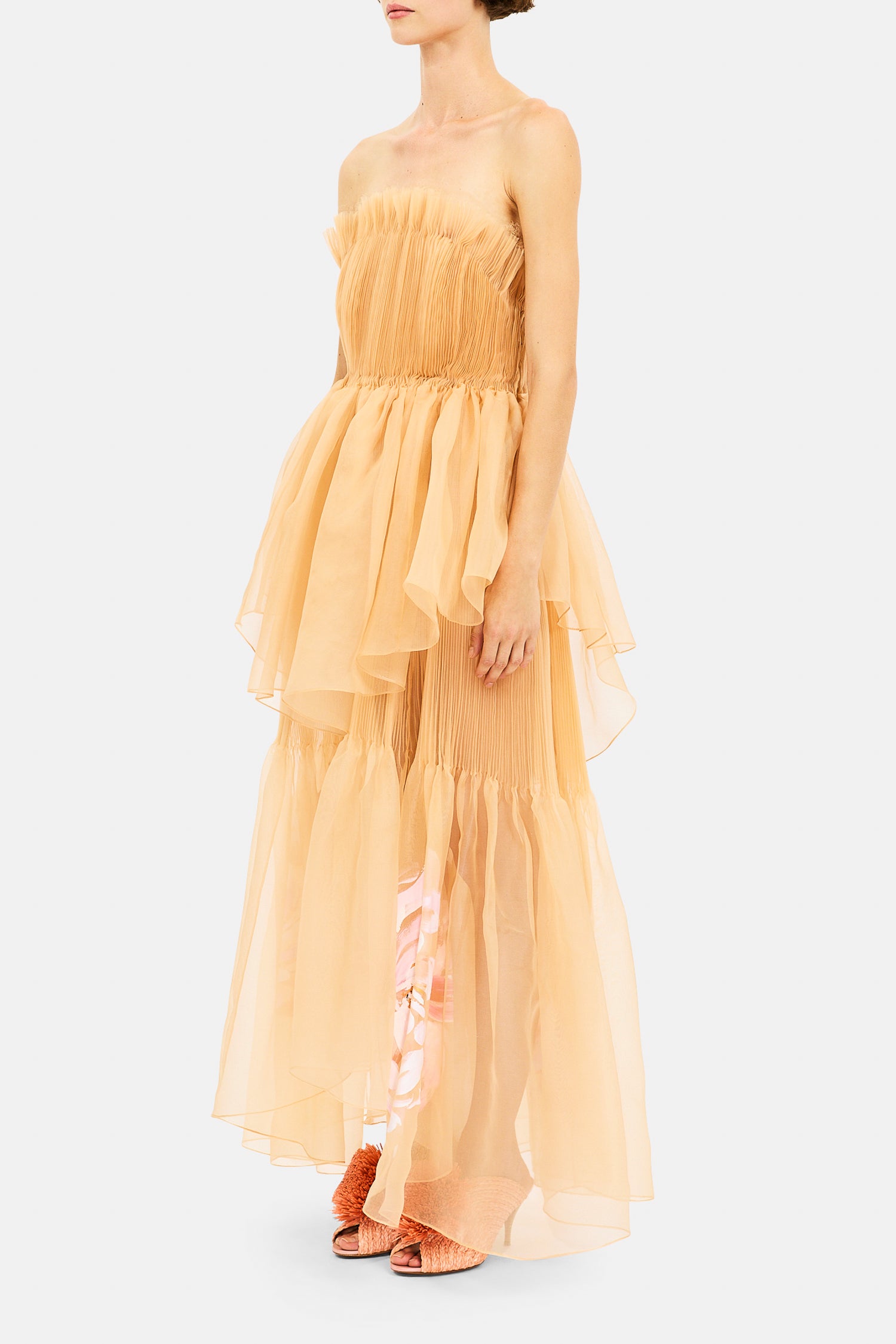 Ulla Johnson Dara Chamois jupe maxi organza soie