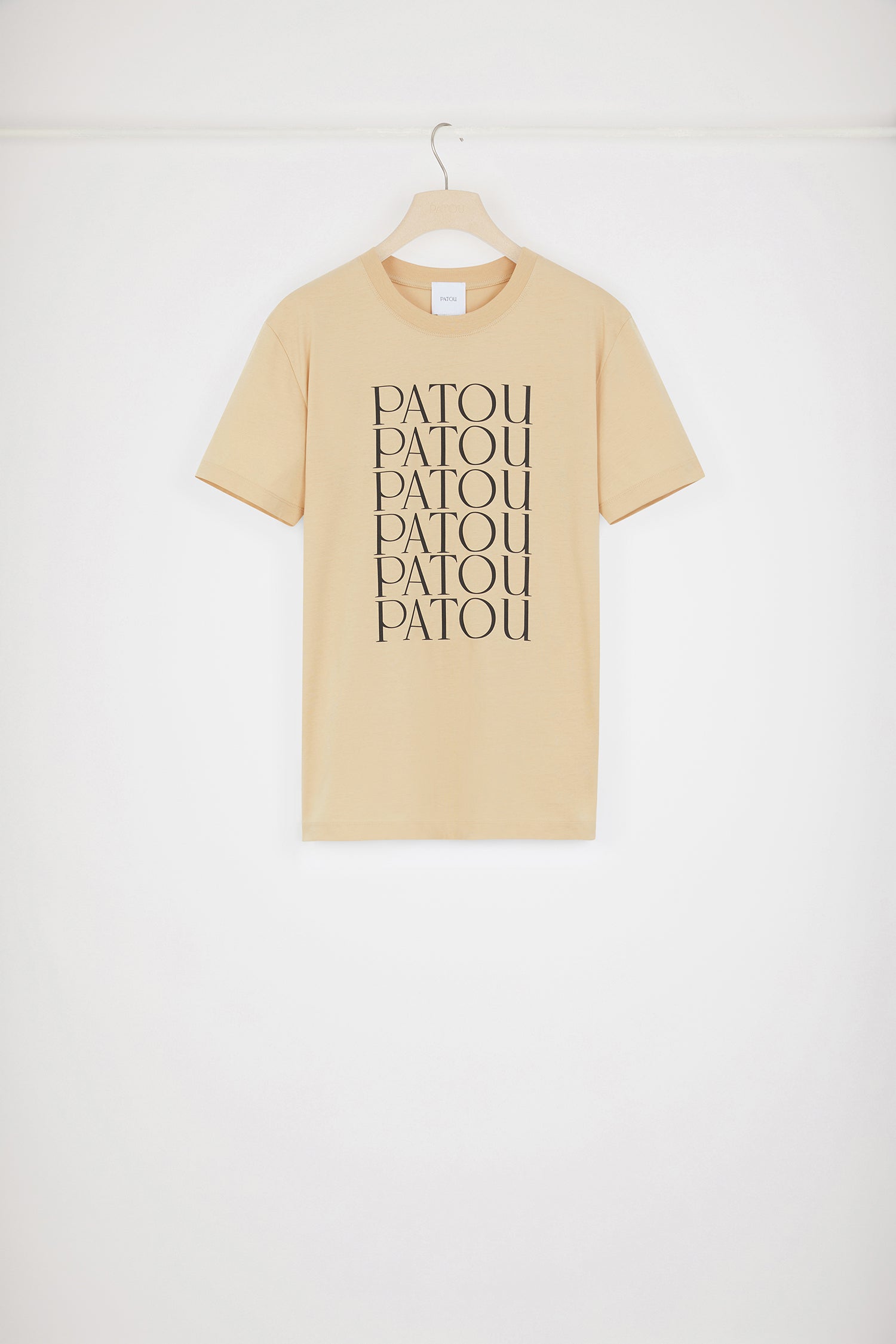 Patou P24JE1129999113B t-shirt logos Beige coton bio