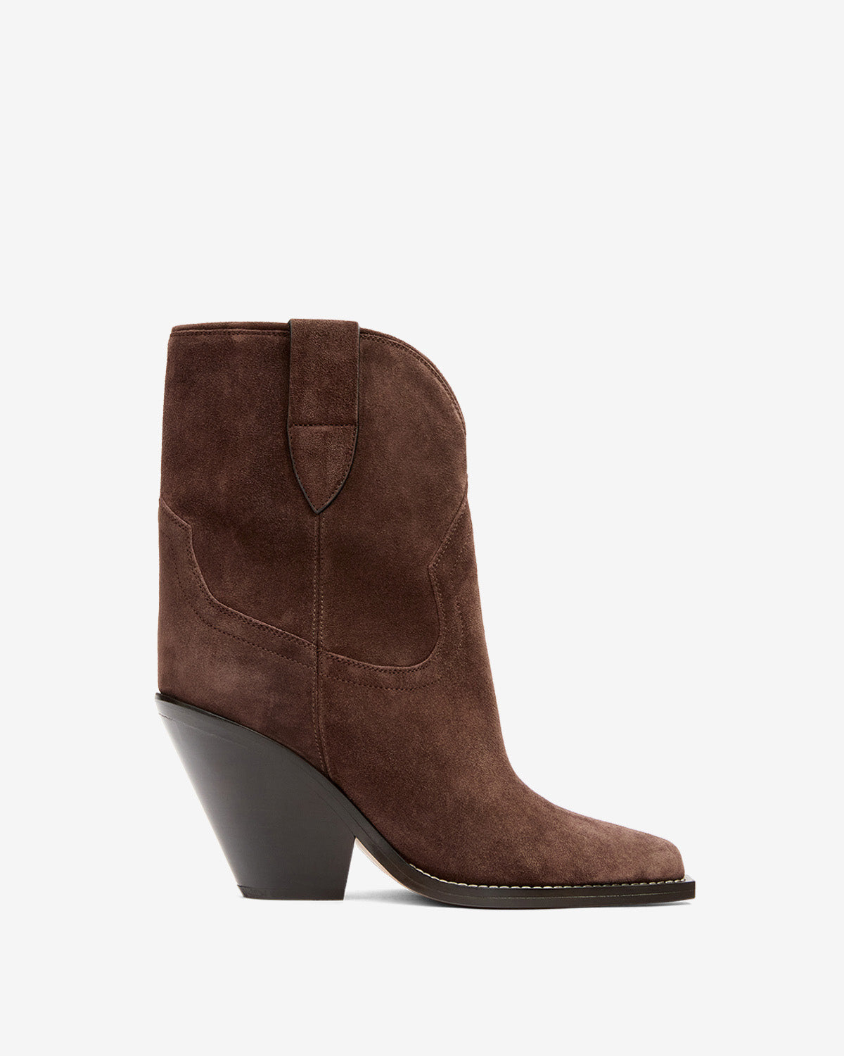 Isabel Marant Leyane bottes santiag cuir chocolat 9cm