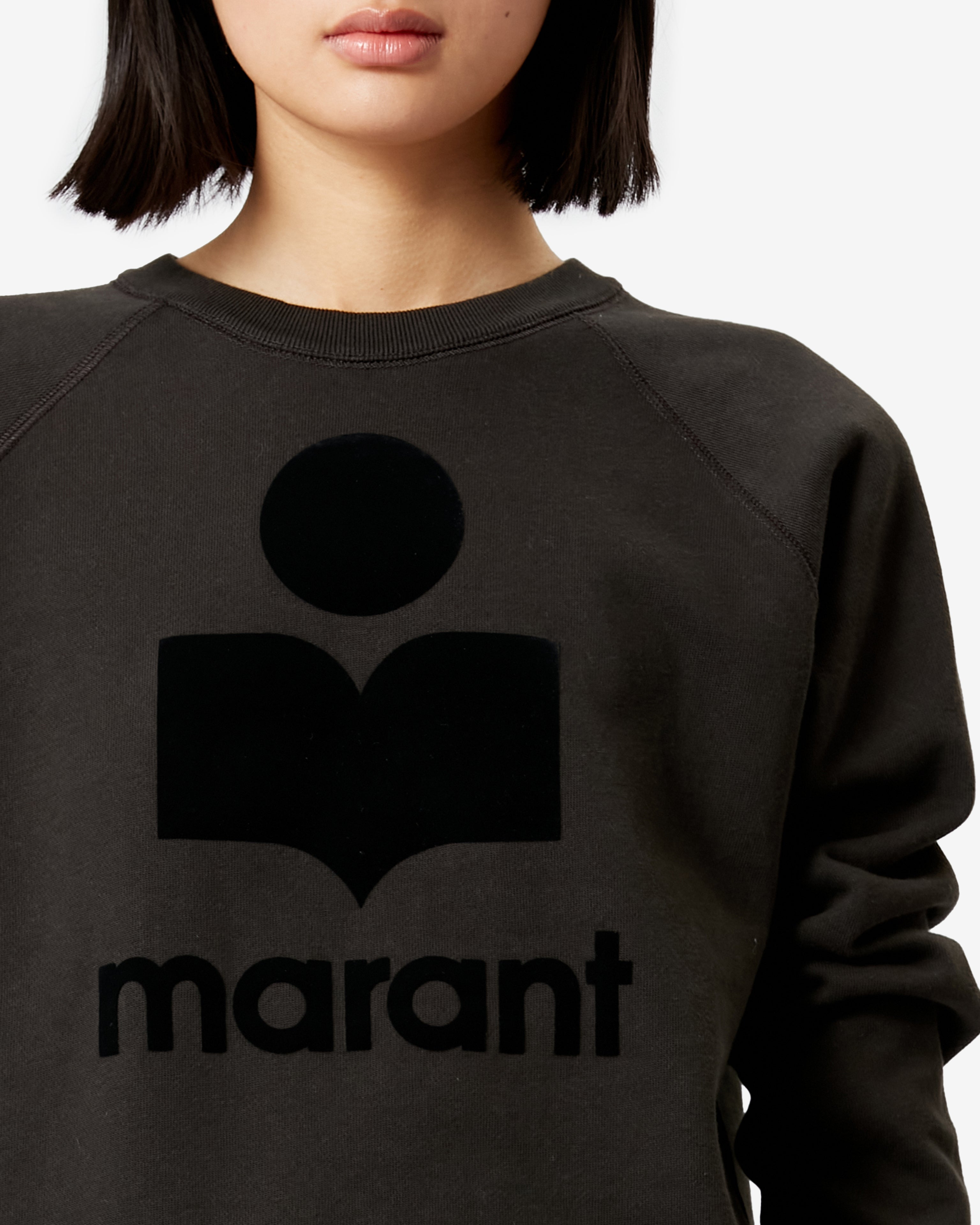 Isabel Marant Milly sweatshirt noir coton délavé