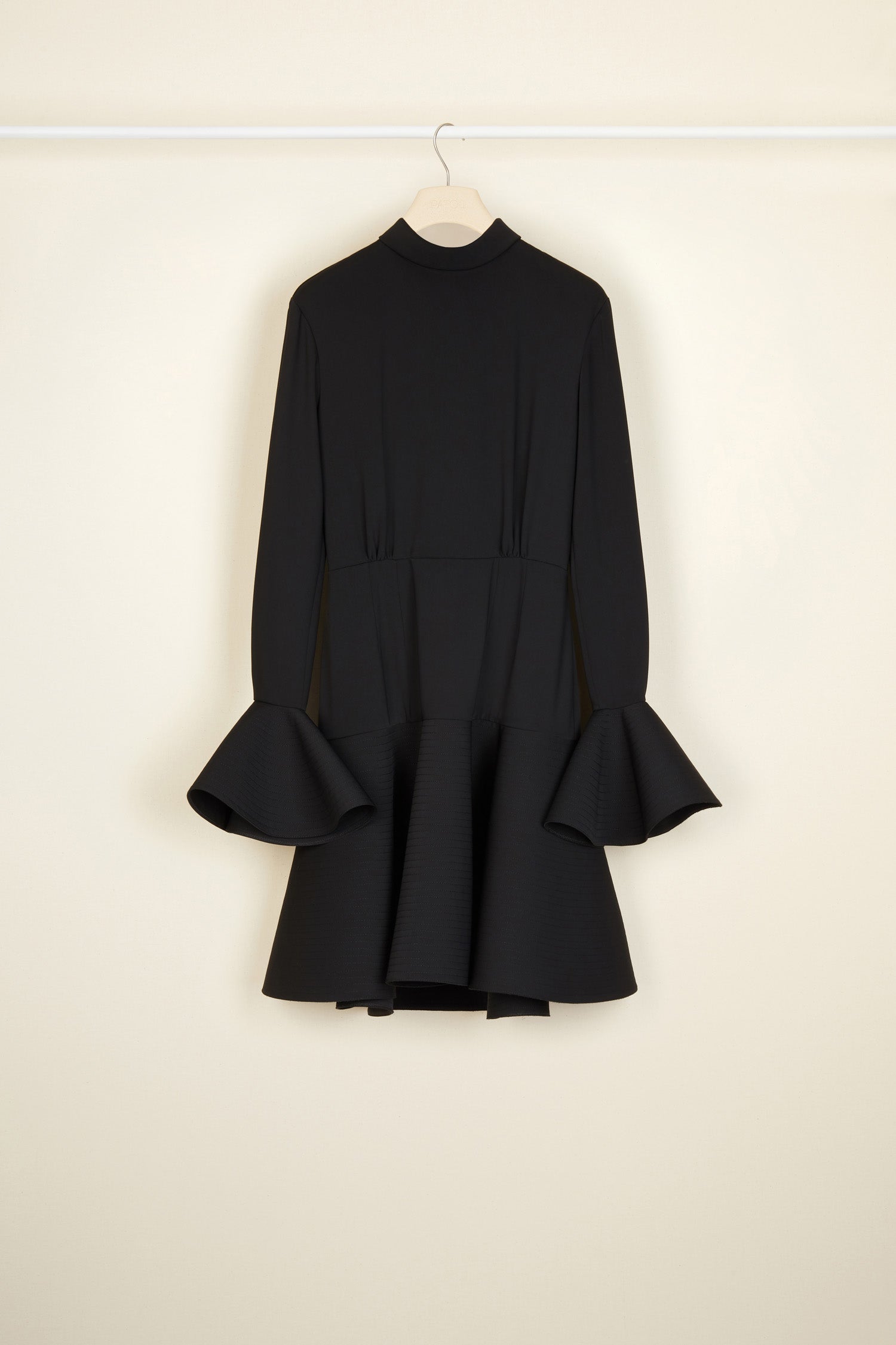 Patou DR064 mini robe cady noir col montant 34-44