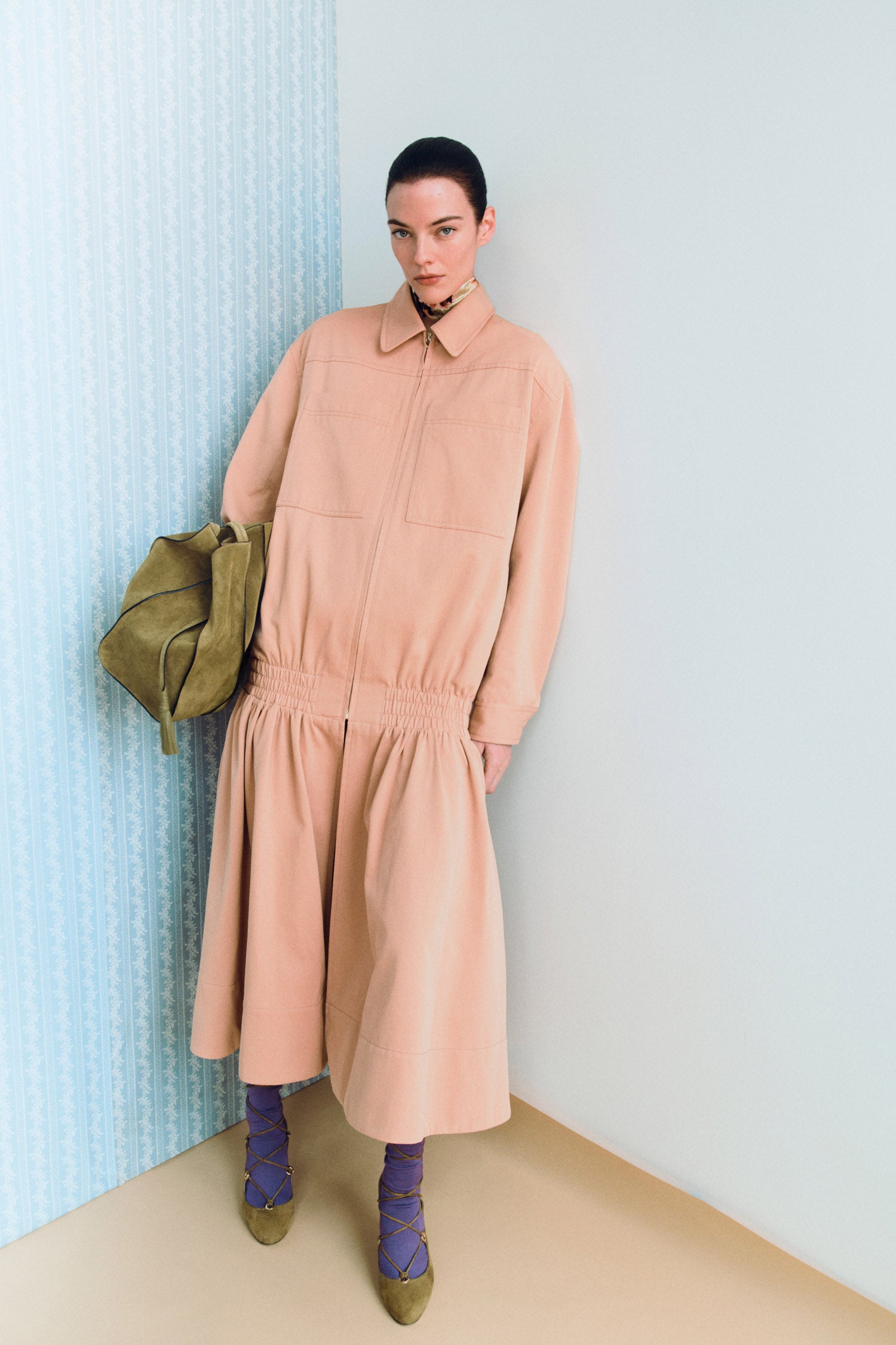 Ulla Johnson Aubrey manteau twill coton Fawn