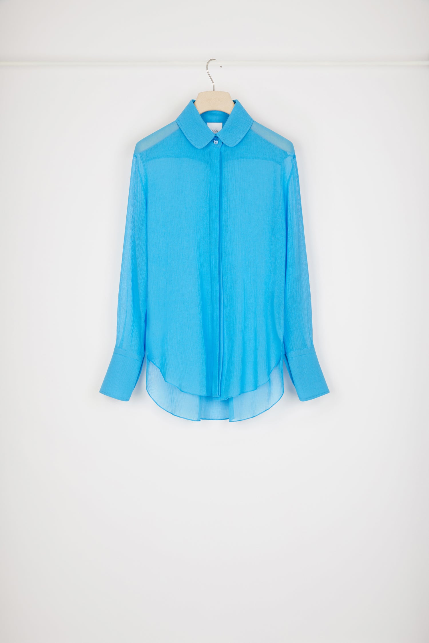Patou BL024 chemise bleue Blue Jewel coton bio