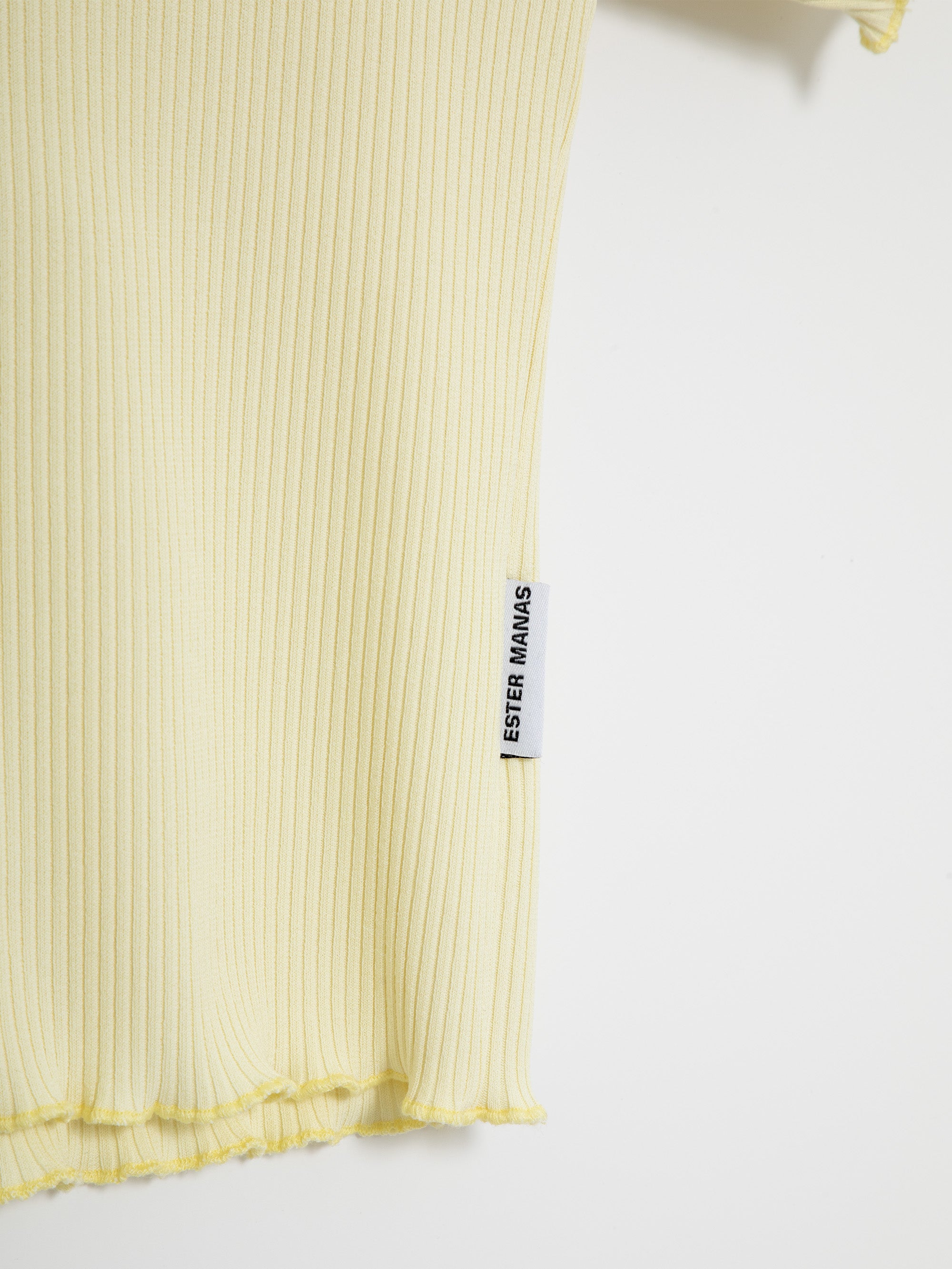 Ester Manas Mini Manas Rib Butter Cream Easy Top jaune coton